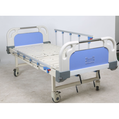 Flat Bed Hospital Bed With Stainless steel composite headboard Factory